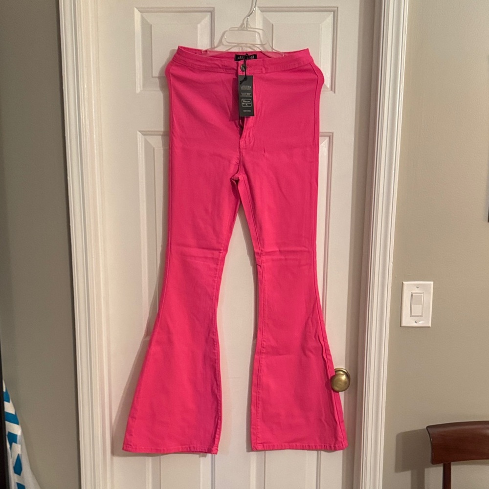 Women’s Bright Pink Flare Jeans